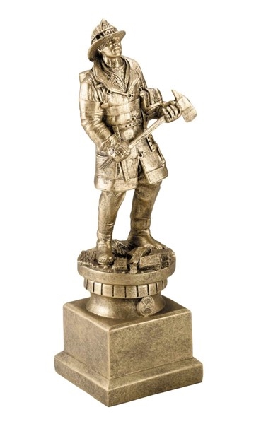 Gallery<BR> Gold Male Firefighter Trophy<BR> 13 Inches