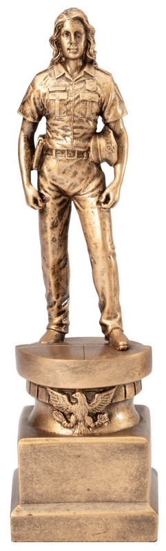 Gallery<BR> Gold Female Police Trophy<BR> 13 Inches