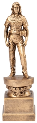 Gallery<BR> Gold Female Police Trophy<BR> 13 Inches