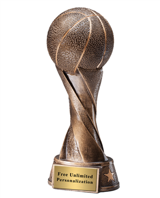 Spiral<BR> Basketball Trophy<BR> 7.25 Inches