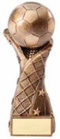Spiral Soccer Net<BR> Trophy<BR> 8 Inches