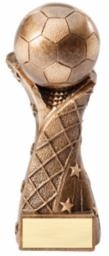 Spiral Soccer Net<BR> Trophy<BR> 11 Inches