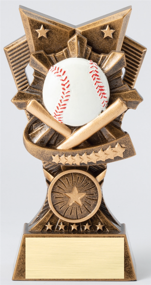 Champion V Baseball Trophy<BR> 6 Inches
