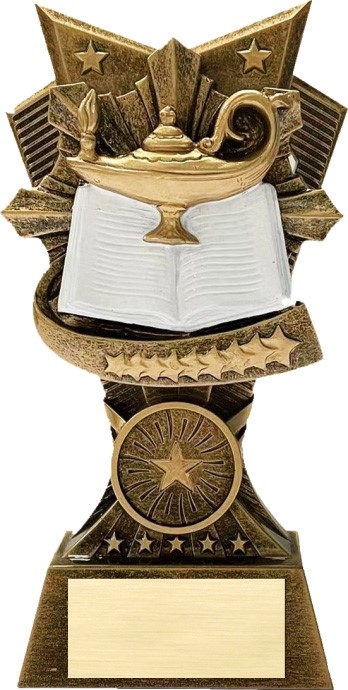 Champion V<BR> Lamp of Knowledge Trophy<BR> 6 Inches
