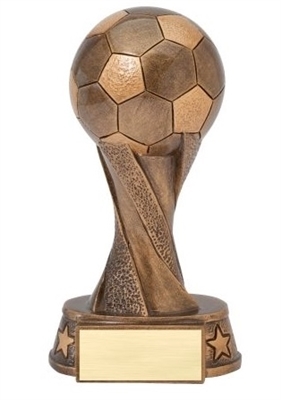 Spiral Soccer Trophy<BR> 9 Inches
