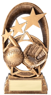 Radiant Star<BR> Baseball Trophy<BR> 6.5 Inches