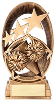 Radiant Star<BR> Cheerleading Trophy<BR> 6.5 Inches