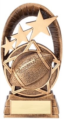 Radiant Star<BR> Football Trophy<BR> 6.5 Inches