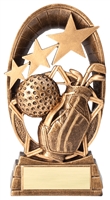 Radiant Star<BR> Golf Trophy<BR> 6.5 Inches