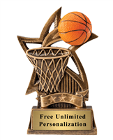 Star Basketball Trophy<BR> 6 Inches