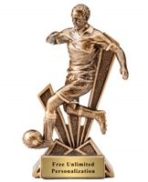 Checkmate<BR> Male Soccer Trophy<BR> 6.5 Inches