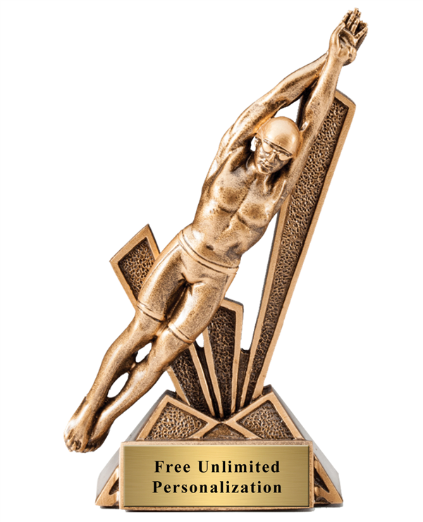 Checkmate<BR> Male Swimming Trophy<BR> 6.5 Inches