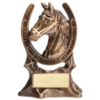 Premium Horse<BR> Head & Shoe Trophy<BR> 7 Inches