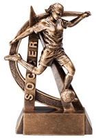 Ultra Female Soccer Trophy<BR> 6.5 Inches