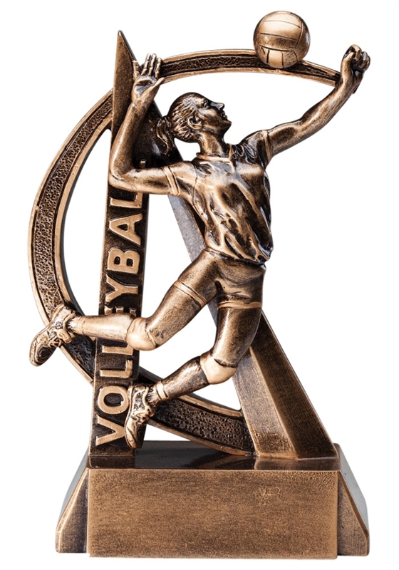 VOLLEYBALL METAL SPORT TROPHY 6.5"  ~~~ FREE ENGRAVING 
