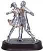 Silver Premium<BR> Dance Couple Trophy<BR> 9 Inches