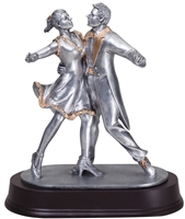 Silver Premium<BR> Dance Couple Trophy<BR> 9 Inches