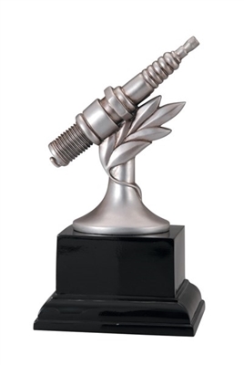 Silver Spark Plug<BR> Premium Trophy<BR> 8 Inches
