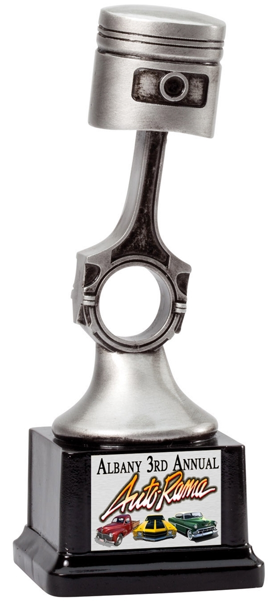 Silver Piston Trophy<BR> Premium Grade<BR> 8.5 Inches