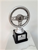 Silver Steering Wheel<BR> Premium Trophy<BR> 10 Inches
