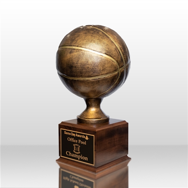 Bronzed March Madness<BR>Basketball Trophy<BR>16 Inches