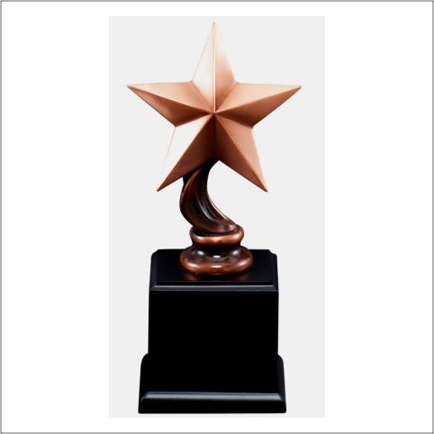 Inflation Buster<BR> Bronze Resin Star<BR> Trophy<BR> 7.5 Inches