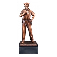 Bronze Gallery<BR> Policeman Trophy<BR> 12 Inches