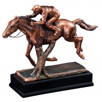 Bronze Gallery<BR> Horse Racing Trophy<BR> 12 Inches