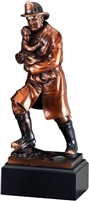 Bronze Gallery<BR> Fireman Rescue Trophy<BR> 13 Inches
