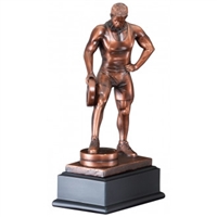 Bronze Gallery<BR> Male Weightlifter Trophy<BR> 12 Inches