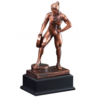 Bronze Gallery<BR> Female Weightlifter Trophy<BR> 12 Inches
