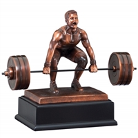 Bronze Gallery<BR> Male Deadlifter Trophy<BR> 10 Inches