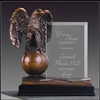"THE BURTON"<BR> Eagle Trophy w/ Glass<BR> 10 Inches