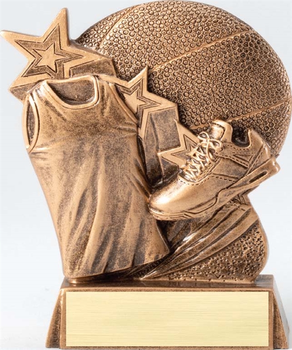 HYPE STAR  Basketball Trophy<BR> 5.25 Inches