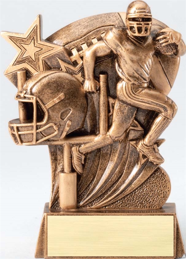 HYPE STAR  Football Trophy<BR> 5.25 Inches