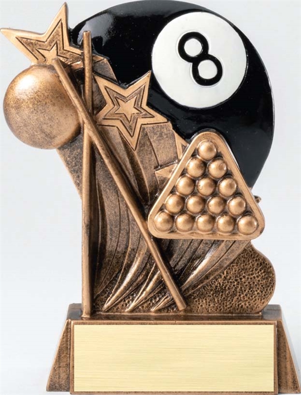 HYPE STAR  Billiards Trophy<BR> 5.25 Inches