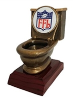 Toilet Bowl Trophy<BR> Fantasy Football<BR> Logo #2