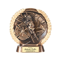 Resin High Relief<BR> Fireman Trophy<BR> 7.5 Inches