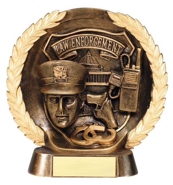 Resin High Relief<BR> Police Trophy<BR> 7.5 Inches
