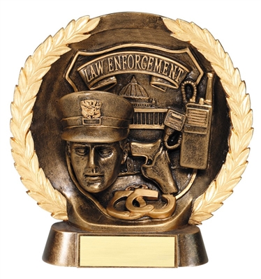 Resin High Relief<BR> Police Trophy<BR> 7.5 Inches