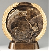Resin High Relief<BR> Fishing Trophy<BR> 7.5 Inches