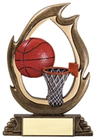 Flame Trophy<BR> Basketball <BR> 7.25 Inches