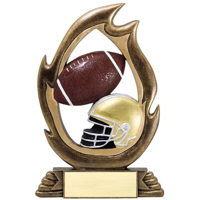 Flame<BR> Football Trophy<BR> 7.25 Inches