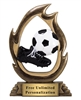 Flame<BR> Soccer Trophy<BR> 7.25 Inches