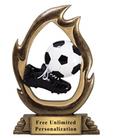 Flame<BR> Soccer Trophy<BR> 7.25 Inches