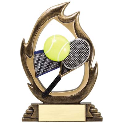 Flame<BR> Tennis Trophy<BR> 7.25 Inches