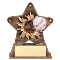 Starburst Baseball Trophy<BR> 5.5 Inches