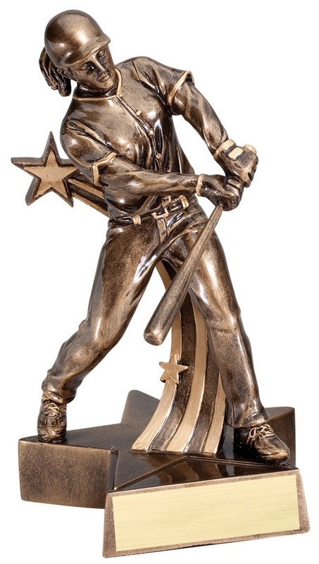 Superstar Female<BR> Softball Trophy<BR> 6.5  & 8.5 Inches