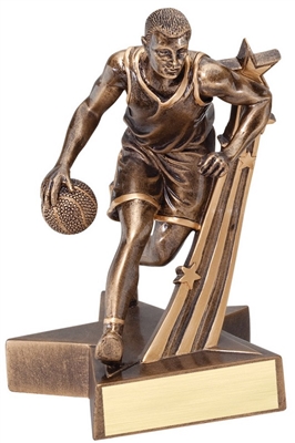 Superstar Male<BR> Basketball Trophy<BR> 6.5  & 8.5 Inches