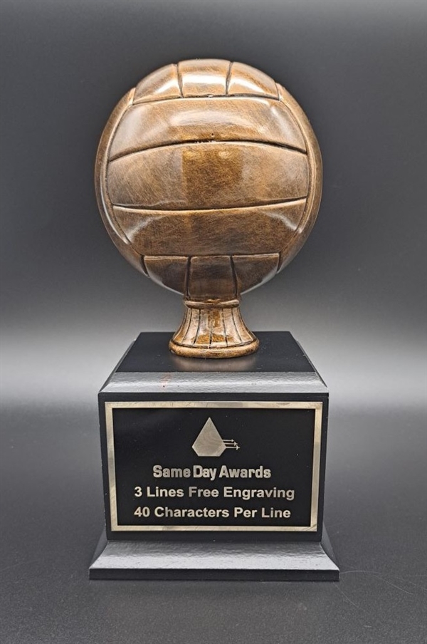 Premium Bronze <BR> Volleyball Trophy<BR> 9 Inches